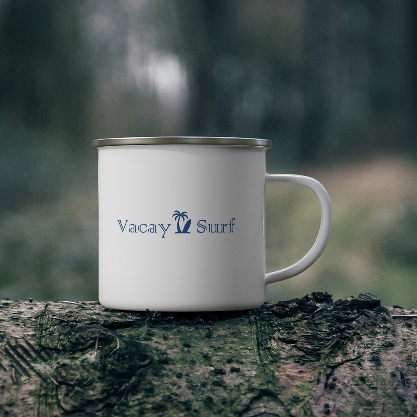 VS Stainless Steel Enamel Mug, 12oz Beach Camping Cup, Coffee Tumbler