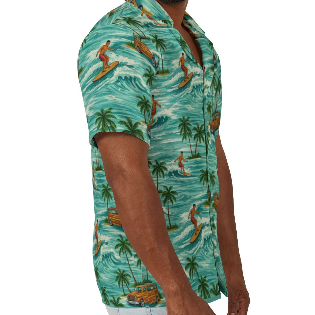 Men's 'Woody II' Hawaiian Camp Shirt - Lightweight Eco-Recycled Material