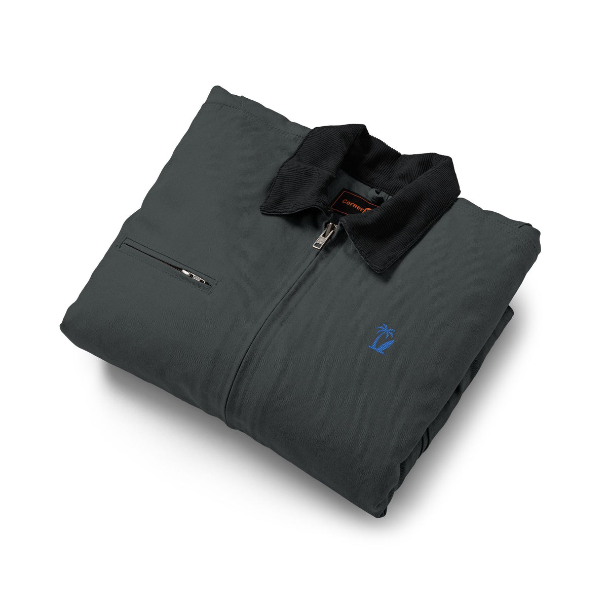 Men's Embroidered Cotton Faux-Duck Cloth Jacket | Canvas, Color Options