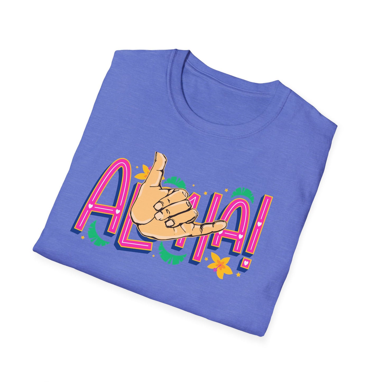 Aloha T-Shirt, Soft Style Comfort Tee, 100% Cotton Shirt, Color Options