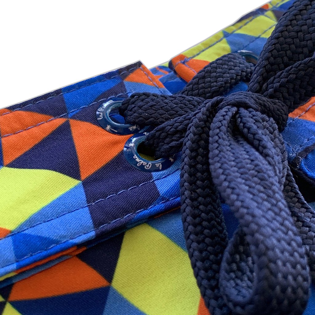 Eco-Beachwear Surf Boardshorts Geometric Blue 17" by La Palma