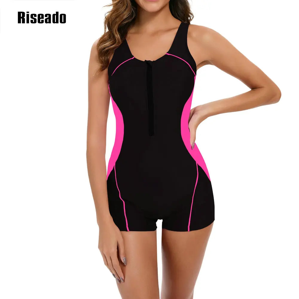Sports One Piece Rash Guard Swimsuit - Sleeveless, Style / Color Options