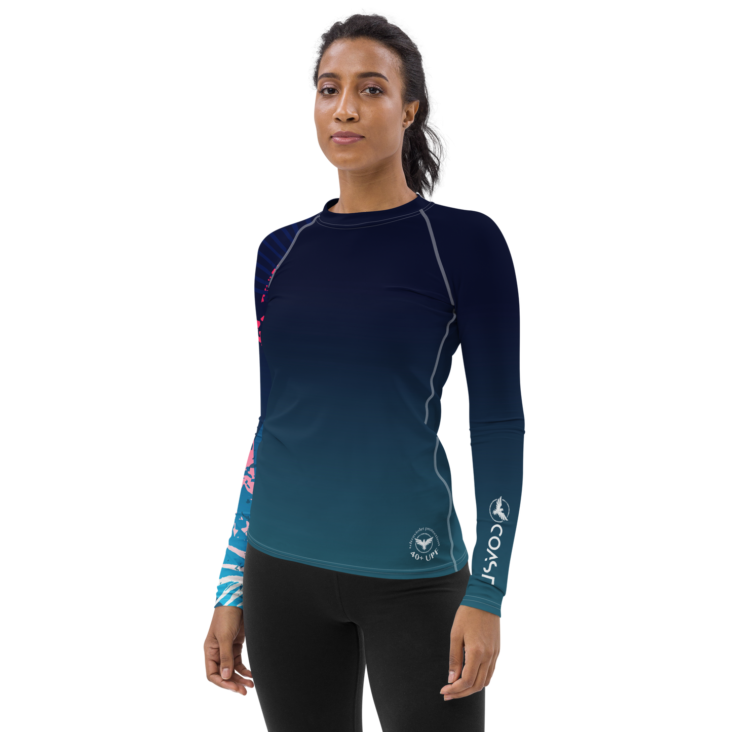 Victory Sleeve Surf Rash Guard UPF 50+ Sun Protection Four Way Stretch Fabric