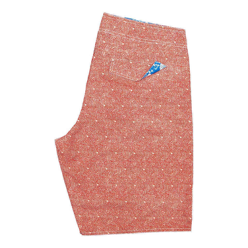 RAILAY Boardshorts | Orange 100% Recycled Fabric, Quick Dry Lining Free