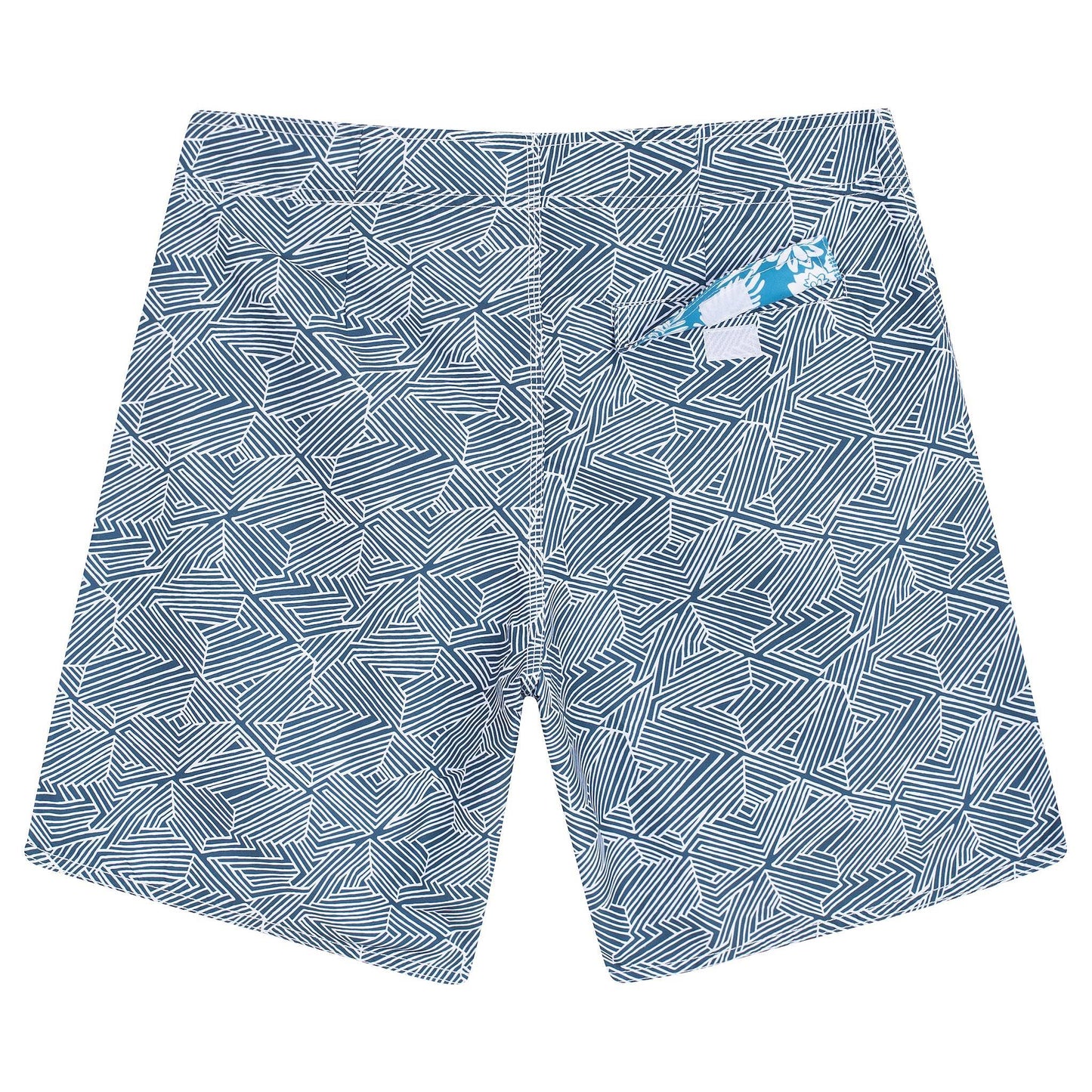 PLAKA Beach Shorts | Blue / Gray, 100% Eco-Recycled Quick Dry Surf Trunks