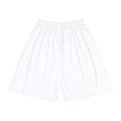 Vacay Surf Men’s Sports Shorts - Athletic Beach Shorts, Color: White