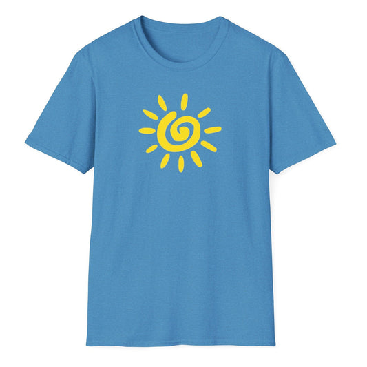 Sun Design Heather Style T-Shirt | Men/Women Soft Casual Tee, Color Options
