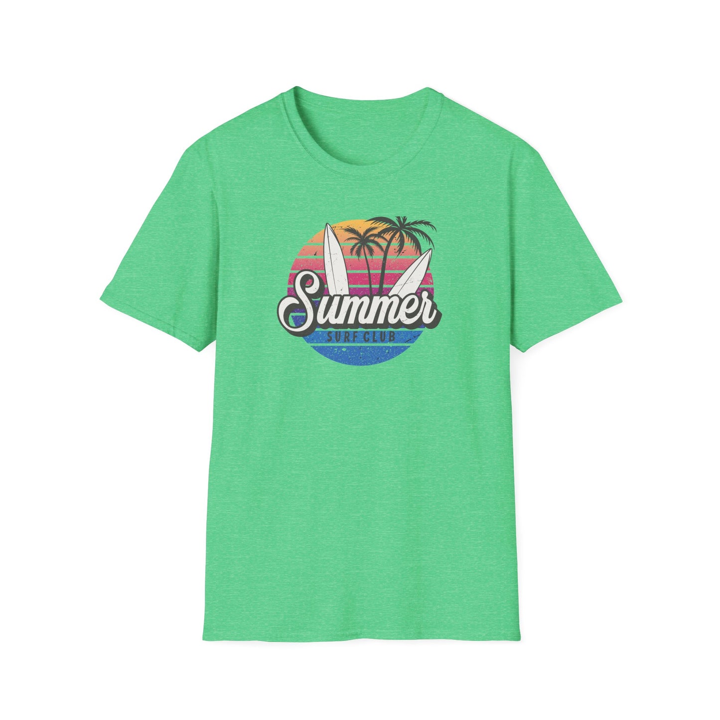 Summer Surf Club Soft T-Shirt, Sport Activewear Tee, Unisex, Color Options