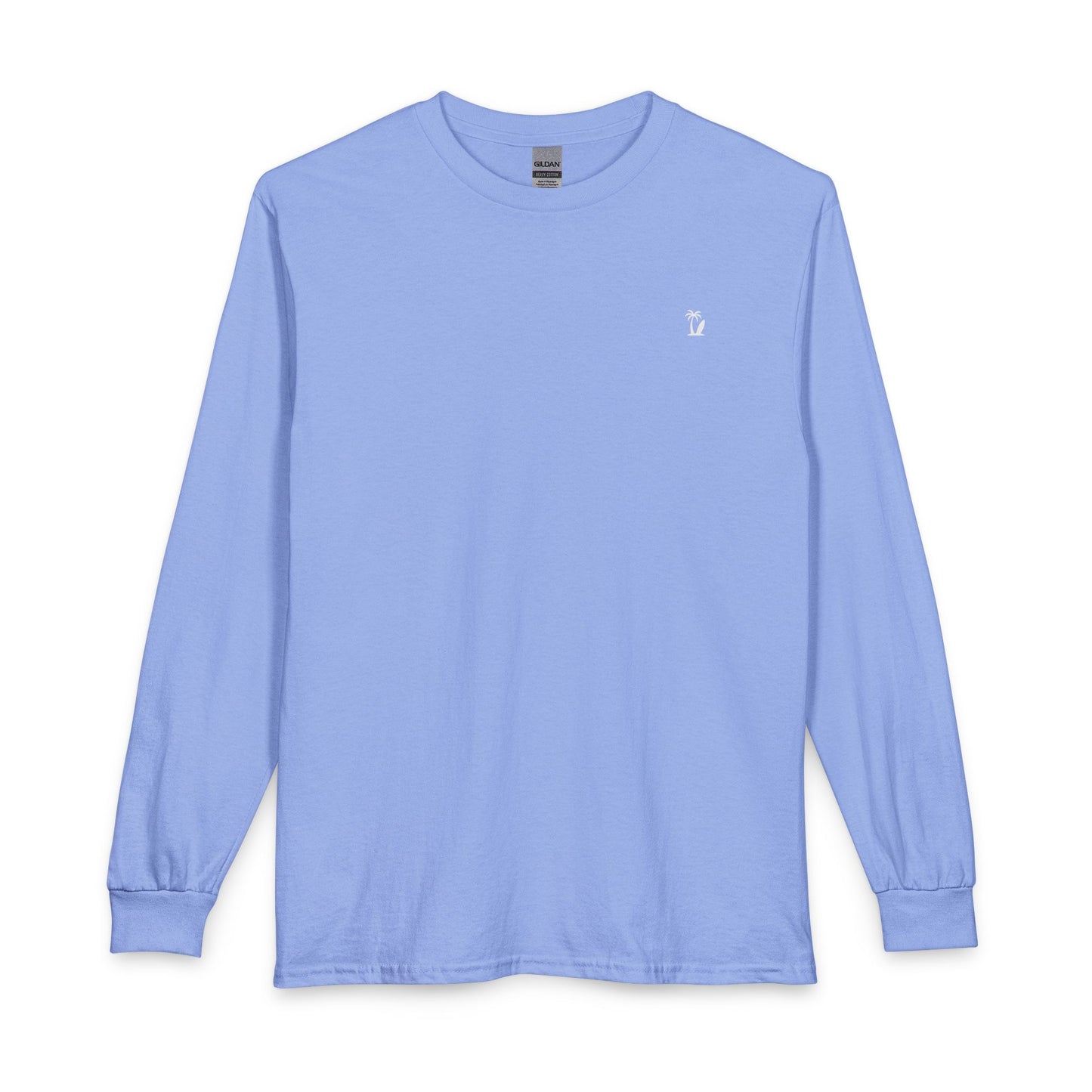 Vacay Surf Minimal Long Sleeve Tee - Casual 100% Cotton, Color Options