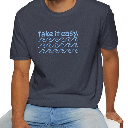Take it Easy T-Shirt | Men/Women Soft Heather Style Shirt, Color Options