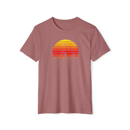 Sustainable T-Shirt 'Sunset Trees' | Men/Women, Organic-Recycled, Color Options