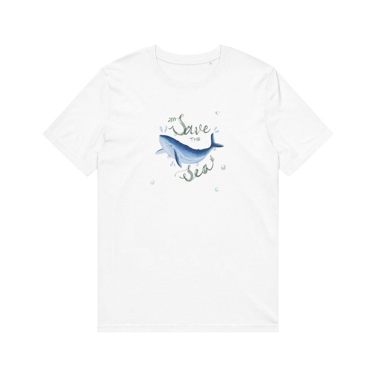 Save the Sea Organic Cotton Crew Tee | Men/Women Soft T-Shirt, Colors Available