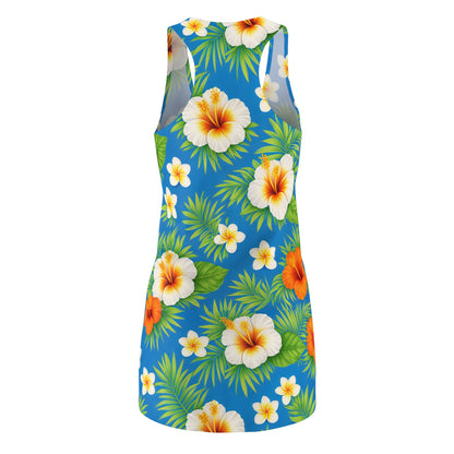 Tropical Hibiscus Floral Racerback Hawaiian Dress | Lightweight Sporty Fit