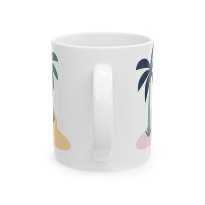 Beach Style Coffee Mug, Ceramic Coffee Cup, 11oz or 15oz Size, Perfect Gift