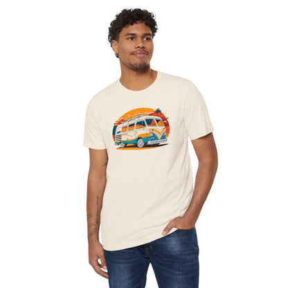 Eco-Friendly Beach Cruiser T-Shirt, Fun Soft Sustainable Tee, Color Options