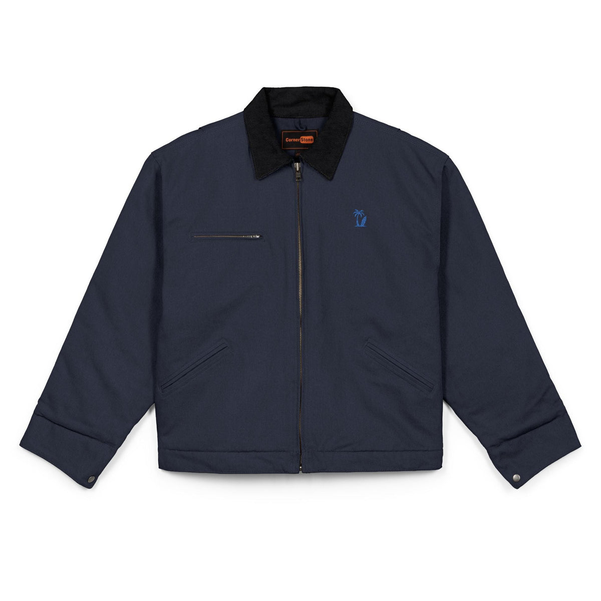 Men's Embroidered Cotton Faux-Duck Cloth Jacket | Canvas, Color Options