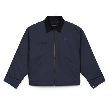 Men's Embroidered Cotton Faux-Duck Cloth Jacket | Canvas, Color Options