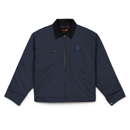 Men's Embroidered Cotton Faux-Duck Cloth Jacket | Canvas, Color Options