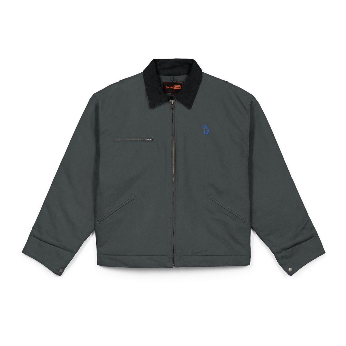 Men's Embroidered Cotton Faux-Duck Cloth Jacket | Canvas, Color Options