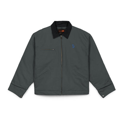 Men's Embroidered Cotton Faux-Duck Cloth Jacket | Canvas, Color Options