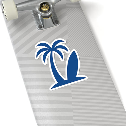 5 Pack - Vacay Surf Sticker - Blue and White Color, 3" to 6" Size Options