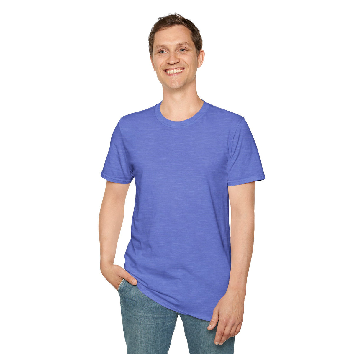 Plain Heather T-Shirt | Lightweight Soft Crew Neck Tee, Color Options