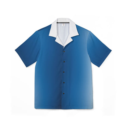 Men's Eco-Recycled Hawaiian Camp Shirt 'The Dreamer' - Lightweight, Blue