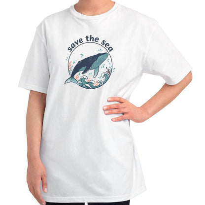 Save the Sea Whale T-Shirt — Organic Cotton Tee, Ocean Conservation Tee