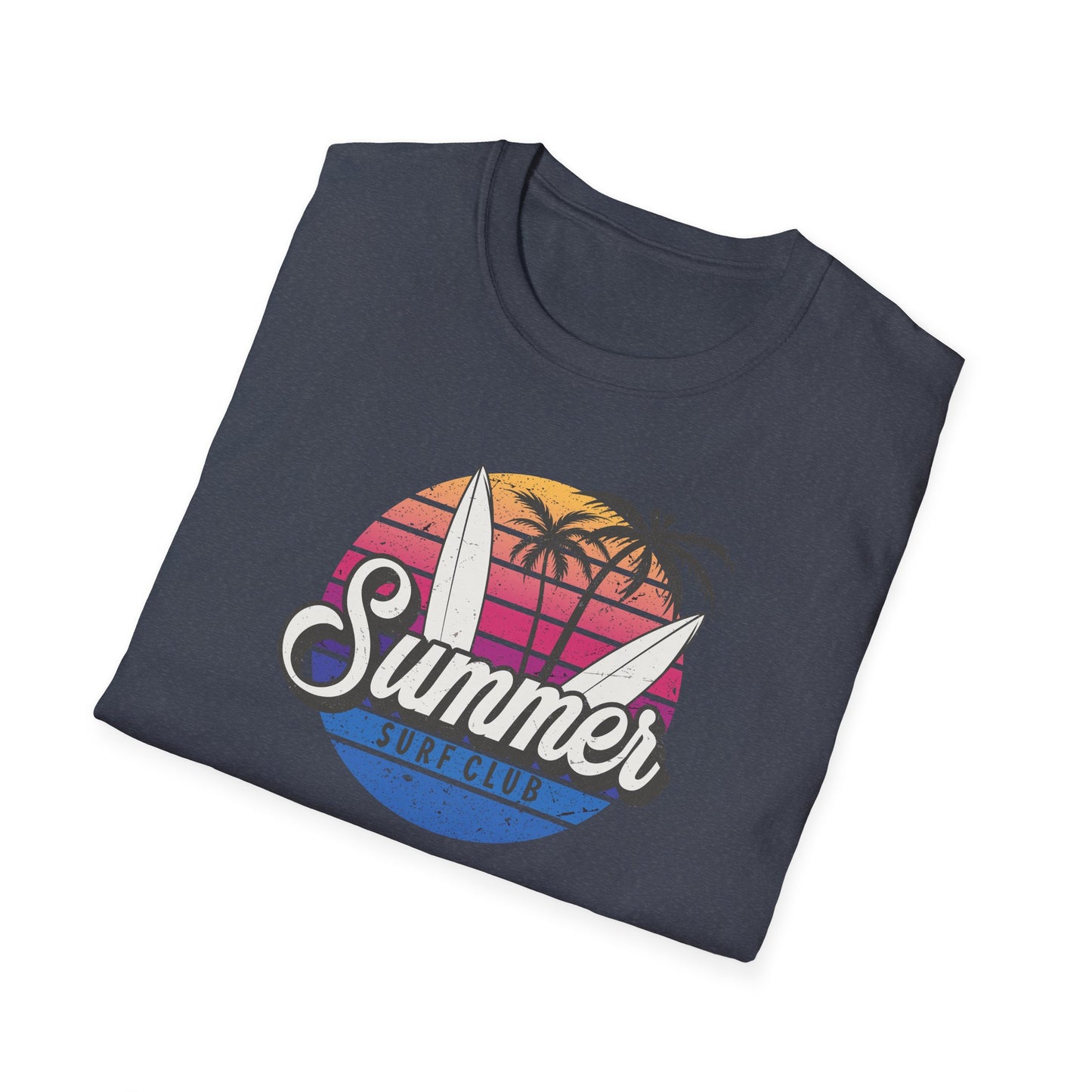 Summer Surf Club Soft T-Shirt, Sport Activewear Tee, Unisex, Color Options