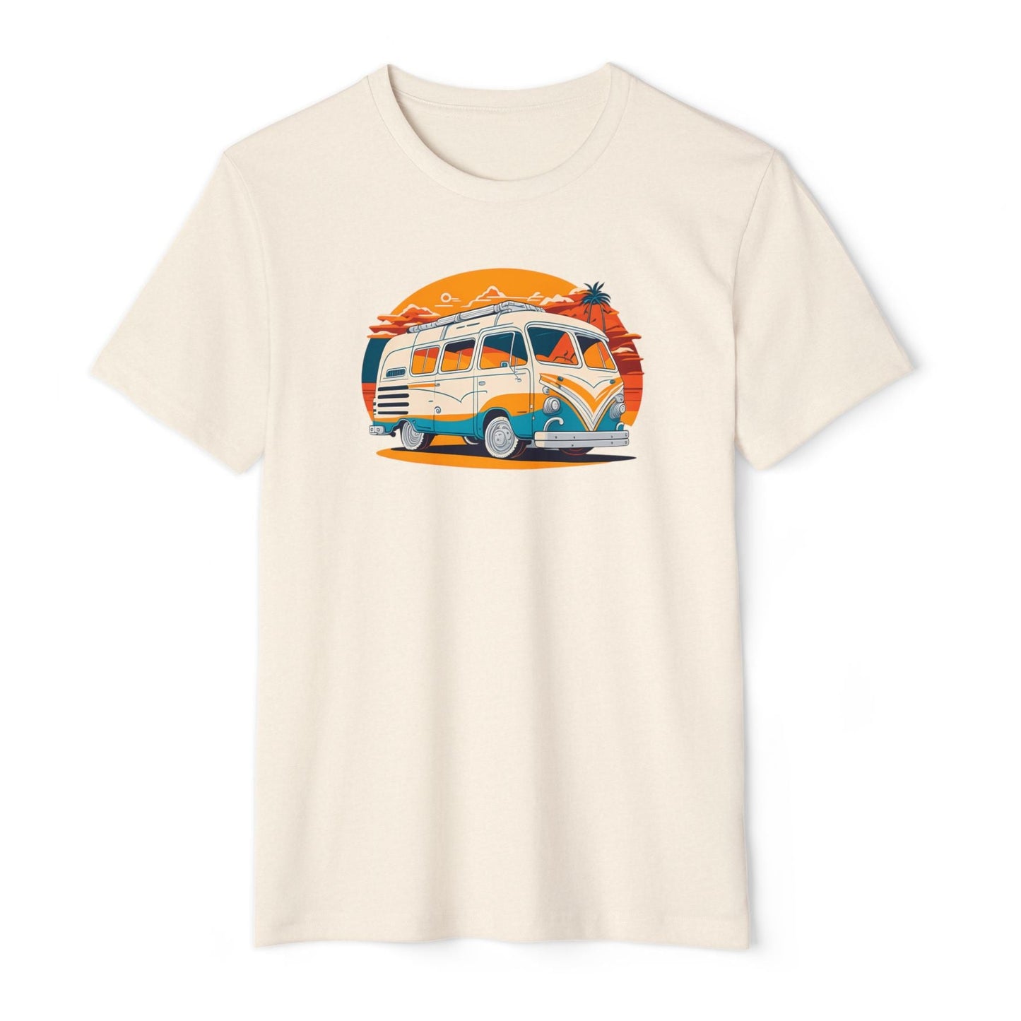 Eco-Friendly Beach Cruiser T-Shirt, Fun Soft Sustainable Tee, Color Options