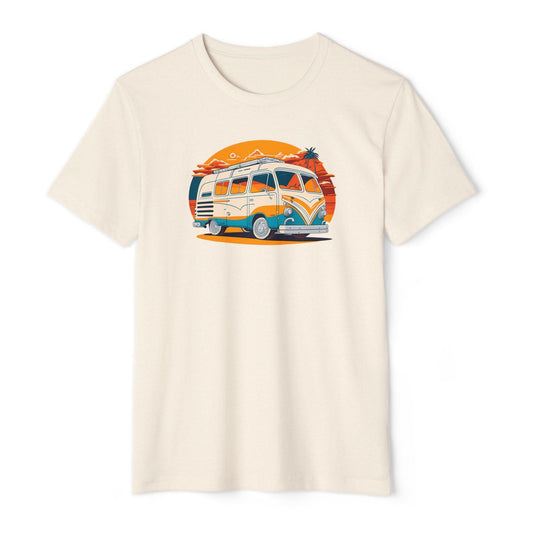 Eco-Friendly Beach Cruiser T-Shirt, Fun Soft Sustainable Tee, Color Options