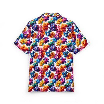 The Wild Flower - Hawaiian Button-Down Shirt, Vibrant Color, Luxury Soft Feel