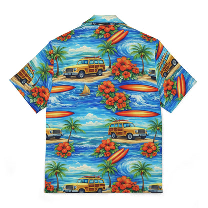 Men's 'Woody' Hawaiian Camp Shirt - Lightweight Eco-Recycled Material