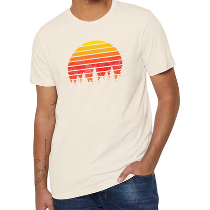 Sustainable T-Shirt 'Sunset Trees' | Men/Women, Organic-Recycled, Color Options