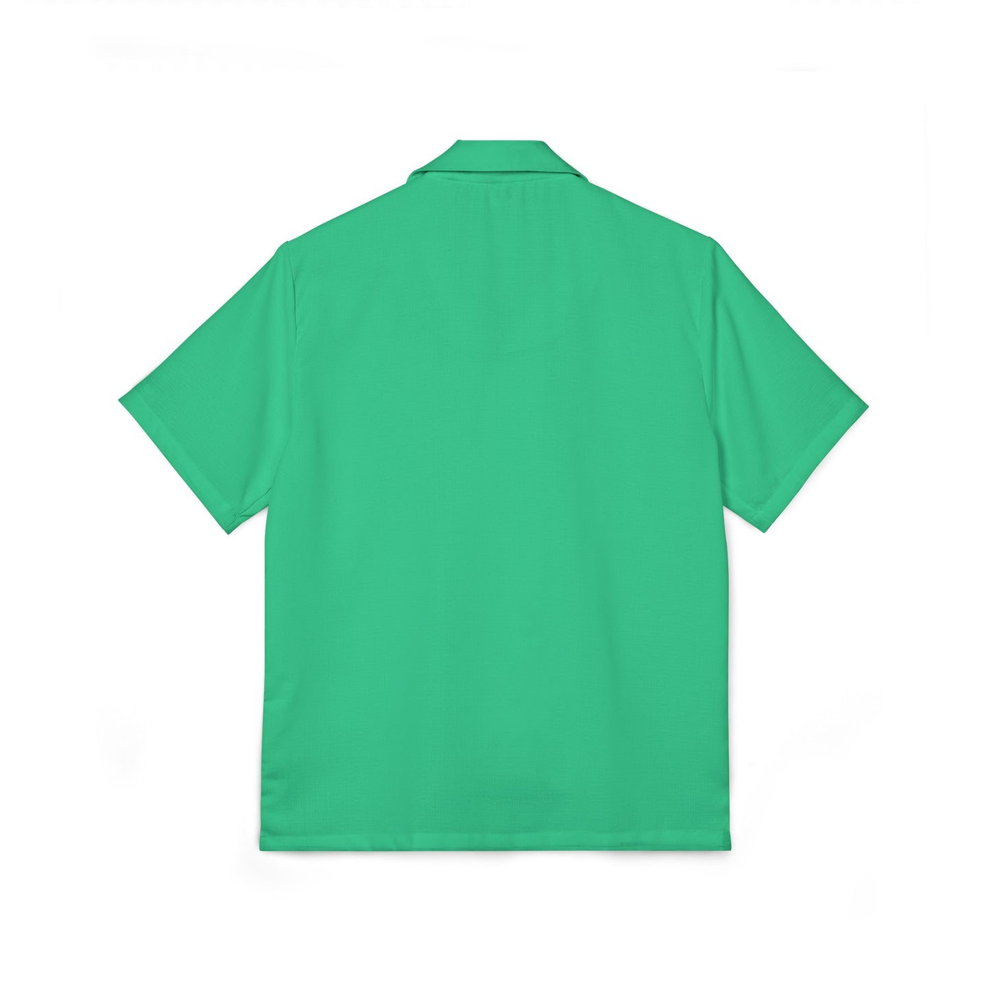 Men's Eco-Recycled Green Hawaiian Camp Shirt - Minimal, Soft, Lightweight