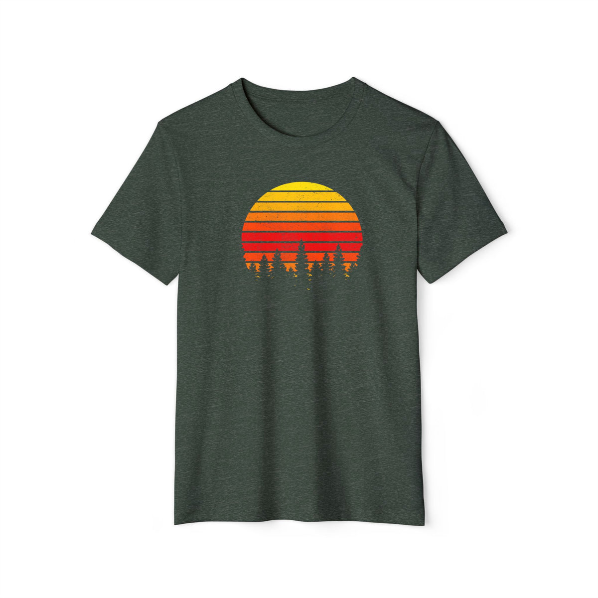 Sustainable T-Shirt 'Sunset Trees' | Men/Women, Organic-Recycled, Color Options