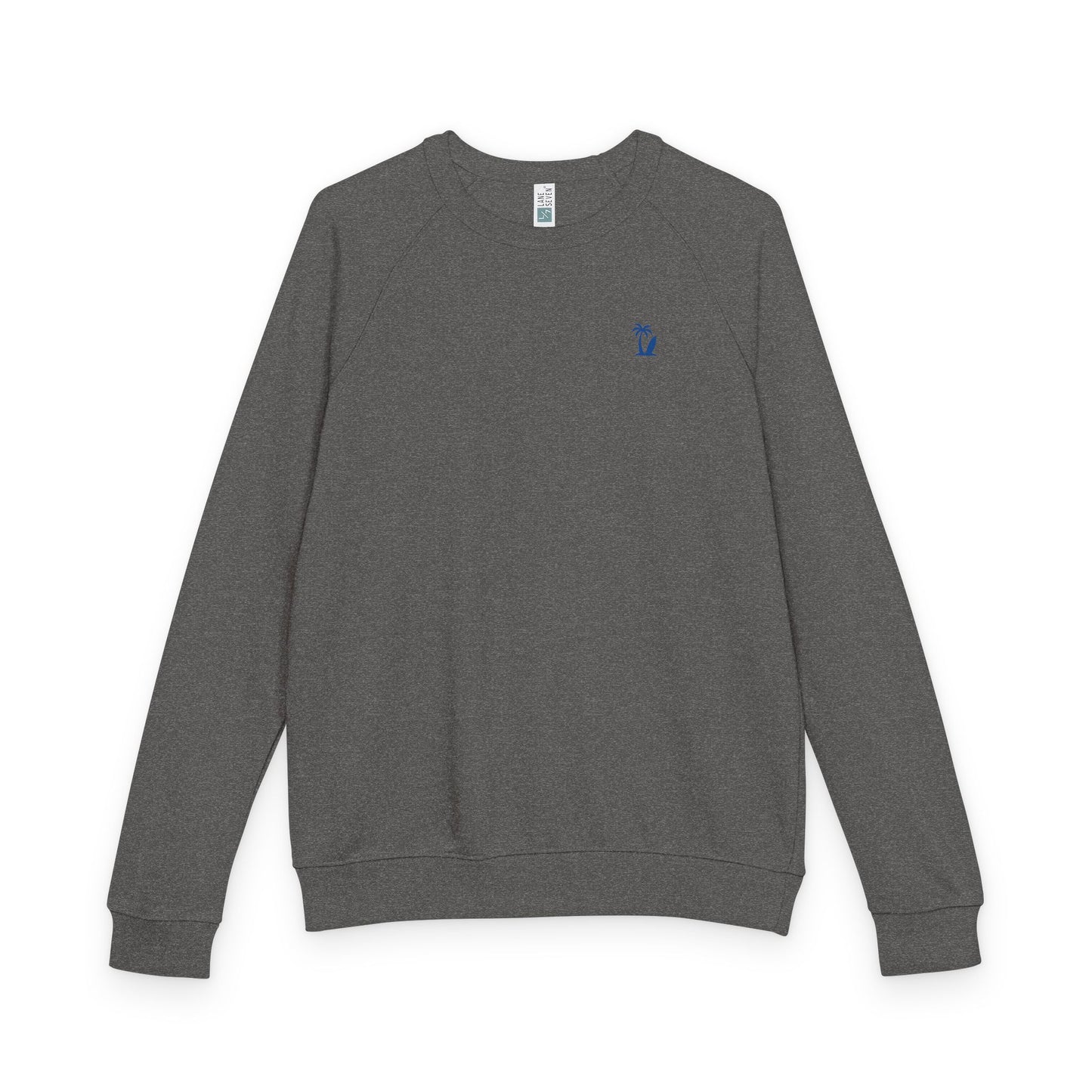 Raglan Crewneck Sweatshirt, Minimal Design French Terry, Color Options