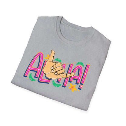 Aloha T-Shirt, Soft Style Comfort Tee, 100% Cotton Shirt, Color Options