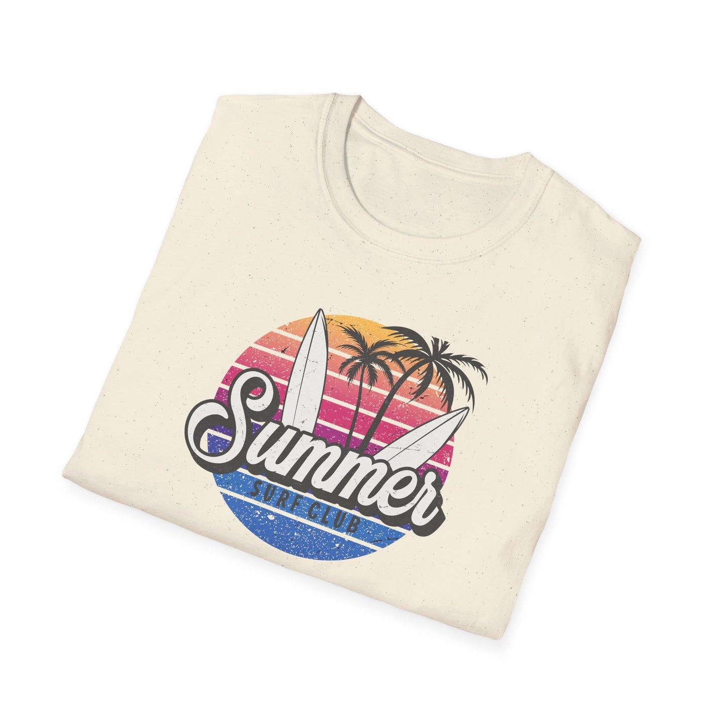 Summer Surf Club Soft T-Shirt, Sport Activewear Tee, Unisex, Color Options