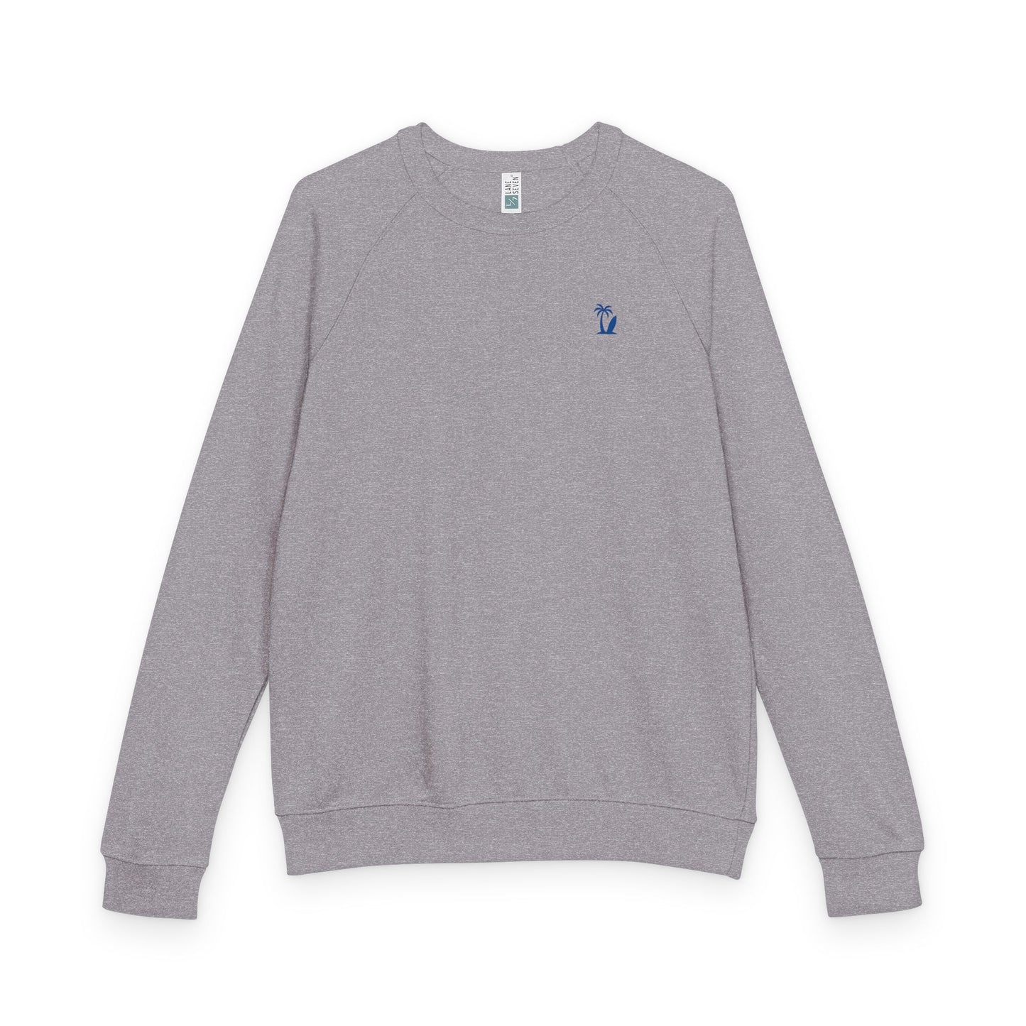 Raglan Crewneck Sweatshirt, Minimal Design French Terry, Color Options