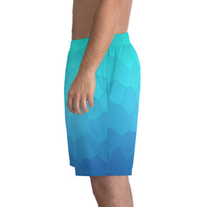 Men's Hybrid Board / Beach Shorts 11" - Quick Dry, Drawstring, Elastic, 2 Pocket