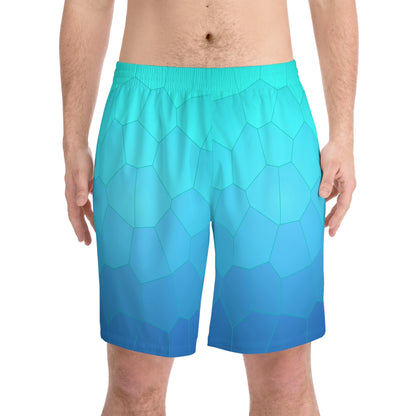 Men's Hybrid Board / Beach Shorts 11" - Quick Dry, Drawstring, Elastic, 2 Pocket