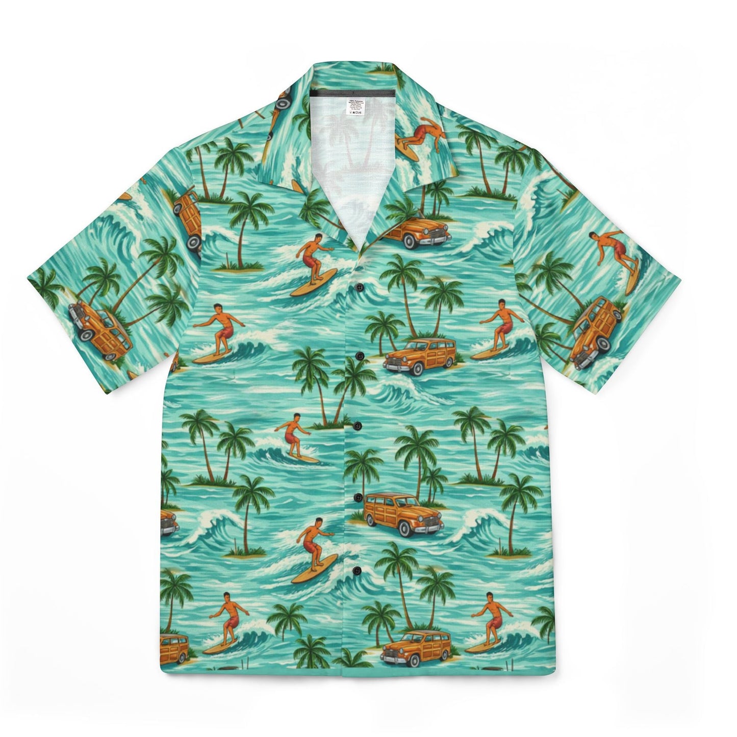 Men's 'Woody II' Hawaiian Camp Shirt - Lightweight Eco-Recycled Material