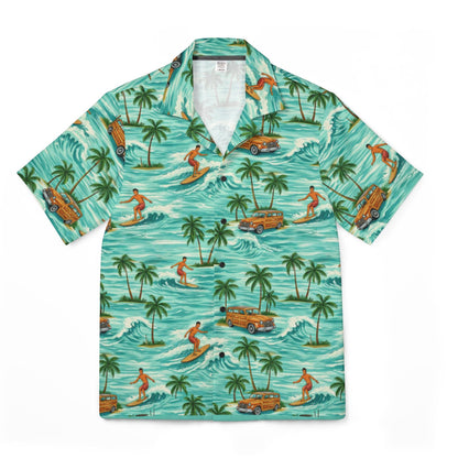 Men's 'Woody II' Hawaiian Camp Shirt - Lightweight Eco-Recycled Material