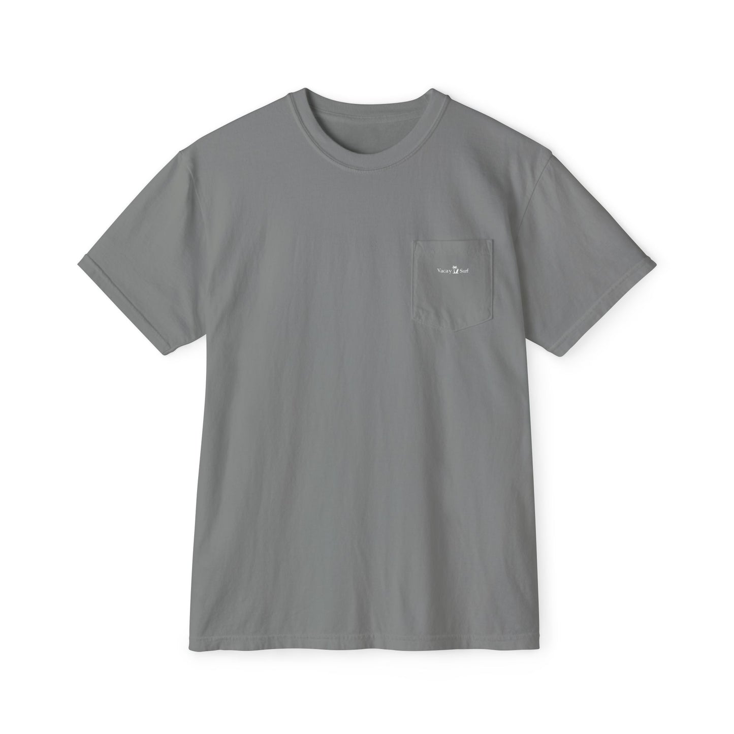 Pocket Tee - Minimal Pocket T-Shirt, 100% Cotton, Navy/Gray Color Optons