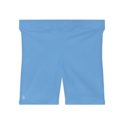Women's Sky Blue Yoga Shorts - Comfortable Activewear Everyday Workout