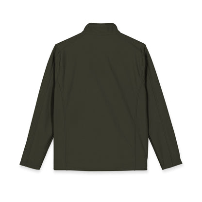 Men's Embroidered Soft Shell Jacket - Lightweight Windproof, Color Options