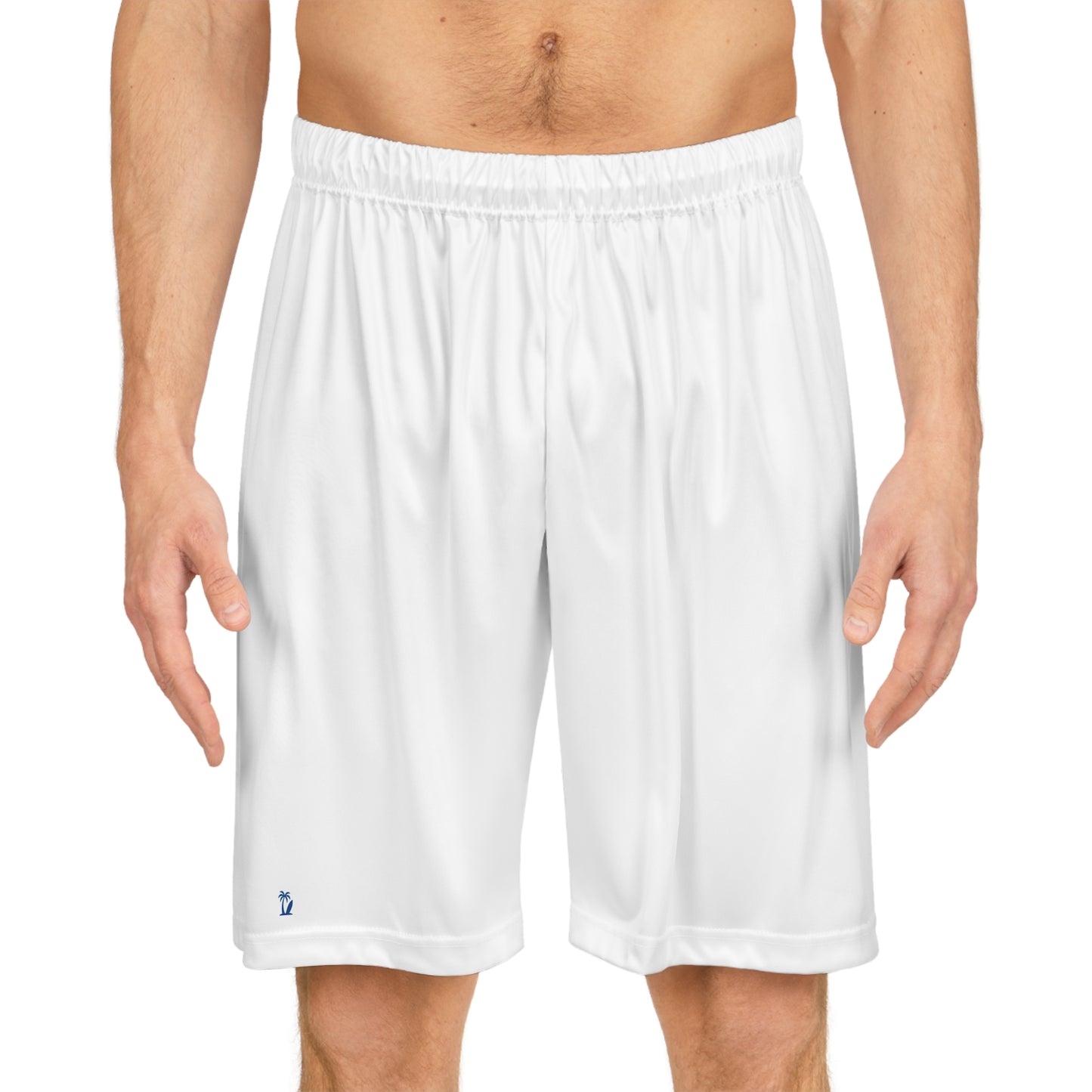 Men's White Basketball Shorts - Lightweight Shorts Moisture Wicking