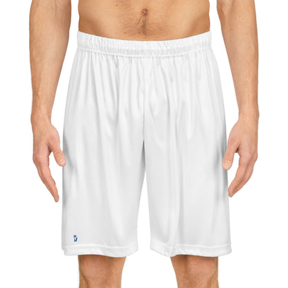 Men's White Basketball Shorts - Lightweight Shorts Moisture Wicking