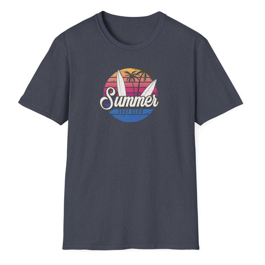 Summer Surf Club Soft T-Shirt | Men/Women Activewear Tee, Color Options